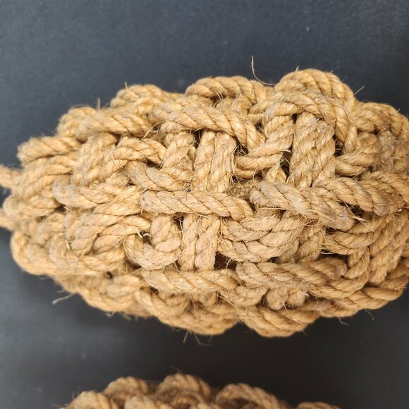 Vintage Nautical Rope Fender Knot Buoy, Set of 2 - Picture 4 of 6